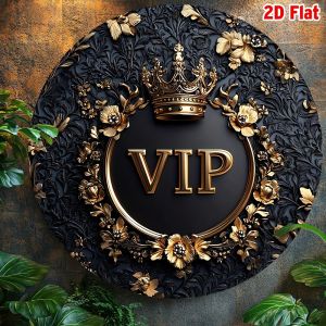 CIFBUY Vintage VIP Lounge Rustic Aluminum Wall Art Waterproof Durable Metal Sign for Home Cafe Garage Decor