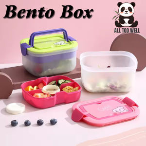 Lunch Box for Students Square Divided Microwave Oven Bento Box Leakproof Food Container for Picnic Camping