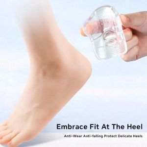 1/2Pairs Silicone Gel Heel Inserts Self-Adhesive Anti-Blister Cushions Adjustable Shoe Size Pads Reusable Comfort Heel Pads
