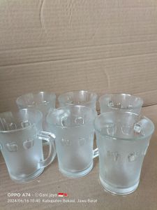 Gelas Kopi Bahan Kaca 6pcs/Cangkir Kopi Ukuran 200ml
