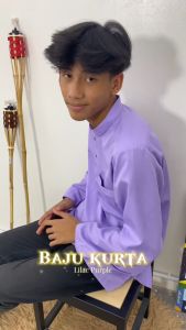 NEW Design Baju Kurta Brand Sempurna Lilac Purple Regular Slim Fit Cotton Sedondon Baju Raya - D014K / KD