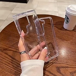 Samsung S24 FE Transparent Phone Casing Samsung A56 5G A55 A36 A35 A26 A25 A24 A16 A15 A06 4G A05S A05 A04 Case Penutup Silikon TPU Lembut Anti Guncangan