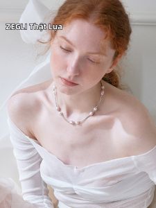 zengliu | Dây Chuyền Hạt Ngọc Trai Nước Ngọt Màu Hồng cho Phụ Nữ