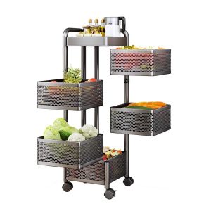 JUMEISHI | Multi-layer Rotating Kitchen Vegetable Storage Rack