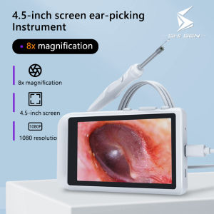 SHISEN Otoscope Endoscope HD 3.9/3.2mm 4.5 Inch 500W LCD Screen Ear Scope Clean Ear Wax Cameras Wifi Endoscope Micro Endoscope - Lazada