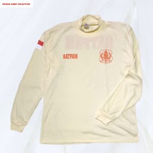 Kaos Satpam Security Cream Tangan Panjang Kaos Satpam Tangan Pendek