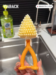 Foldable Sharp Head Cleaning Brush for Kitchen Stain Removal No Gap Left Unscoured Standable Brush Home Personal Cleaning Tools