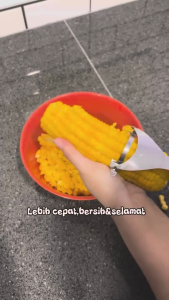 -Corn Peeler Stainless Steel - Kitchen Tool Corn Cutter Durable Corn Separator Bottle Opener Pengupas Jagung Keluli Tahan Karat 玉米刨
