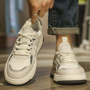 Luxurious Mens Sneakers Breathable Mesh Upgraded Version Comfortable Casual Sports Shoes for Men Trendy White Thick Bottom