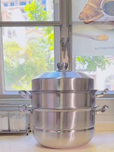 PDM Premium 304 Stainless Steel Three Layer Steamer Pot Extra Thickness Large Capacity 28 ~ 45CM