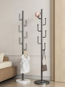 Luxury Floor-Mounted Clothes Rack Bedroom Living Room Simple Space-Saving Small Clothes Rod Storage Organizer Elegant Home Decor