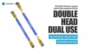 KUAS ANTI-STATIC DOUBLE COPPER HEAD DUAL PURPOSE BRUSH SUNSHINE SS-022D