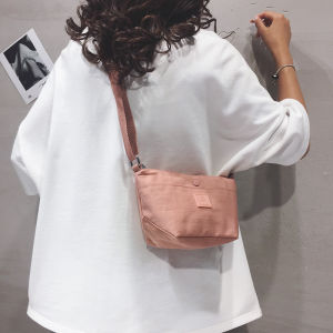 Trendy Korean Style Dumpling Shaped Nylon Crossbody Bag for Women Summer 2025 New Arrival Colorful Wide Strap Versatile Bag