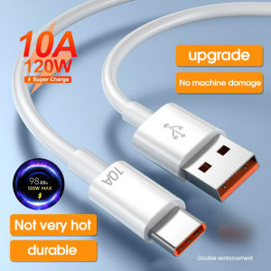 1/2/3Pcs Type C Charging Cable 10A 120W Super Fast Charge Line High Speed Data Sync Durable Charger Cord Suitable For Android