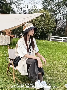 MATEYOYO Fishman Hat Beach Hat Foldable Sun-proof Hat Casual Sun Hats Portable Fisherman Cap Sun Protection Cap UV Protection Hats for Summer Outdoor Travel