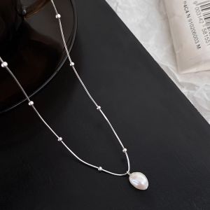 สร้อยคอพู่มุกบาร็อคสไตล์มินิมอล โซ่กระดูกไหปลาร้าหรูหรา แฟชั่น หลากหลายช่วง โซ่กระดูกไหปลาร้าแบบยูนิเซ็กซ์