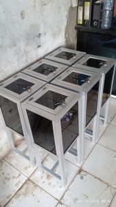 Kotak Amal Alumunium 25 x 25 x 70 cm