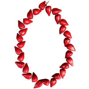 OTC Children Samoa Tribal Chief Ula Fala Ceremonial Necklace Roman Reins Red Necklace Traditional Formal Occasion Accessory
