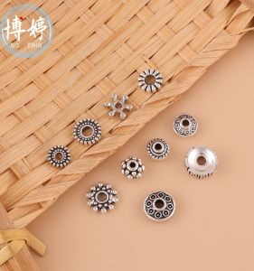 Tibetan Silver Spacer Bodhi Rosary Accessories Ornaments DIY Beaded Bracelet/Necklace Accessories Handmade Retro Tibetan Silver