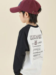 Áo Thun Cotton Dài Tay in Họa Tiết Mùa Xuân Thu Cho Bé Trai Áo Thun Trẻ Em Chất Liệu Cotton Nguyên Chất Áo Sơ Mi Lót Bên Trong Cho Bé Trai Từ Nhỏ Đến Lớn