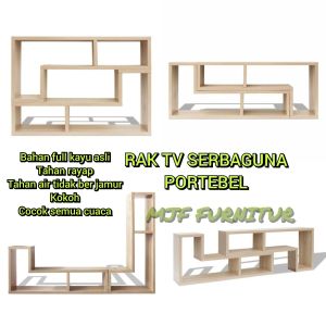 Rak tv kayu portebel/Meja tv Serbaguna/Rak pajangan/Rak serbaguna/Meja tv minimalis portebel/Meja televisi LCD/Rak tv LED Ukuran 145xx20x50cm