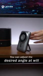 PW1006D - Powerbank LENYES PW-1006D 10000mAh Magnetic Wireless 15W Magsafe + PD 27W Fast Charging Power Bank Real Capacity With Stand HP