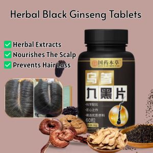 [Grow Black Hair] Herbal Black Ginseng Tablets And Ginseng Tablets With Herbal Extracts Nourishes The Scalp Protects The Hair Black Hair And Prevents Hair Loss