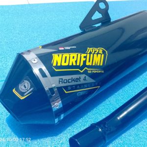 Knalpot Norifumi ROCKET 4 Stainless Black Coating KLX 140 KLX 150 CRF 150L WR 155 DTRACKER 150
