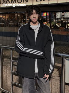 HetingHOME | Hetinghome American Style Loose Fit Jacket Couple Matching Double Sided Wear Autumn Trendy Mens Light Outerwear