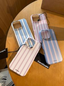 Stunning Stripe Pattern Phone Case for Apple 17Promax Full Cover Protective Shell Cute Fresh Korean Style Eco Friendly TPU Material