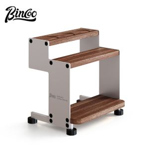 BINCOO Coffee Storage Rack Distributor & Tamper Set Multifunctional Espresso Coffee Tool Organizer Set