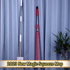 45cm Big Size Squeeze Mop With Bucket 360 Rotation Flat Mop Free Hand Washing Lazy Mop Floor Cleaning Microfiber Squeeze
