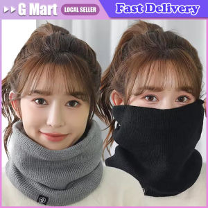 Women Men Thickened Neck Scarf Soft Knitted Neck Winter Warmer Neck Scarf Keep Warm Sport Scarf Face Mask Cold-proof Collar