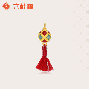 Lucky Enamel Gold Amulet