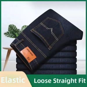 JIFANPAUL | Mens Straight Leg Loose Fit Stretch Jeans Large Size Work Trousers