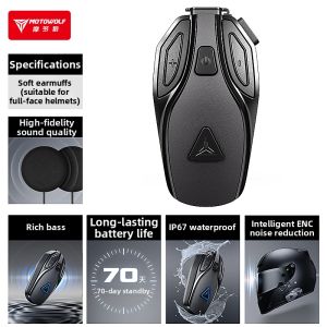 MOTOWOLF | Bluetooth Helmet Built-in Wireless Intercom