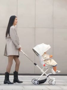 Baby stroller Two-way seated and reclining Lightweight and safe 4-wheel adjustable backrest Baby stroller Baby stroller  Childrens trolley  Seat belt