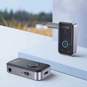 kebidumei | Bluetooth 5.3 Transmitter Receiver Adapter Wireless Audio For Car Music Headphone Speaker 3.5mm Jack AUX Wireless Audio Adapter