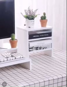 ชั้นวางของ ชั้นวางของบนโต๊ะ น่ารักๆ ชั้นวางจอคอม ชั้นวางคอม ชั้นวางหน้าจอคอม ชั้นวางของพร้อมลิ้นชัก พร้อมส่ง มีให้เลือกหลายแบบ ราคาถูก