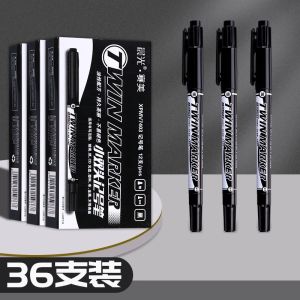 Morningshine Dual-Head Marker Pen Line Drawing Artistic Black Oil-Based Large Capacity Quick-Drying Red Blue Water Pen Marking