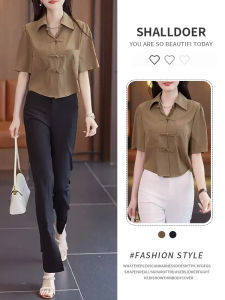 Shalldoer | Trendy Elegant Chinese Style Short Sleeve Shirt