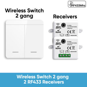 TNCE RF433 Relay ReceiverWireless Light Switch 433Mhz Mini Remote Control1/2/3Gang Wall Transmitter Switch Led Lamp Fan Smart