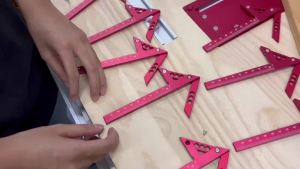 1/2PCS Woodworking Marking Tool SetCenter Line Scriber&45/90° Layout Square Multi-Angle Plastic Measuring Gauge for Carpenters