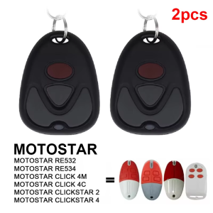 433 MHz MOTOSTAR RE532 RE534 CLICK 4M 4C CLICKSTAR 2 4 Garage Gate Remote Control Door Keychain Fixed Code Garage Door Opener