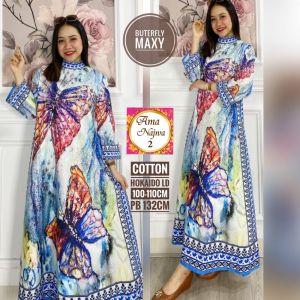 ALMA HOKAIDO DRESS VIRAL BEST SELLER TERLARIS DRESS GAMIS WANITA PESTA MEWAH BAHAN COTTON PREMIUM BANGKOK BY ALMA