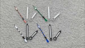 13mm*12mm*8mm High Quality Watch Hands C3 Green Luminous Silver/Black for NH35/NH36/4R/7S Movement Watch Accessories