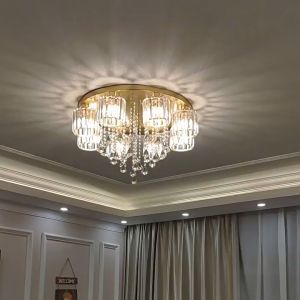 Crystal Living Room Lamps & Low Ceiling Light Fixtures