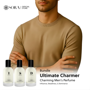 SORA Bundling Ultimate Charmer I+S+D - Parfum Pria Paling Charming 50ml Extrait De Parfum