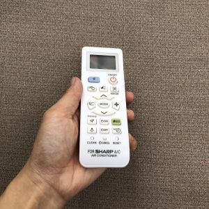 Điều khiển điều hòa Sharp trắng 1 và 2 chiều inverter - Remote từ xa Sharp Inverter 1 HP AH-X9XEW - Tặng kèm pin