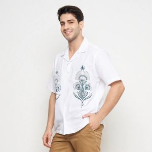 Kemeja Oversized Boho Bahan Linen Premium